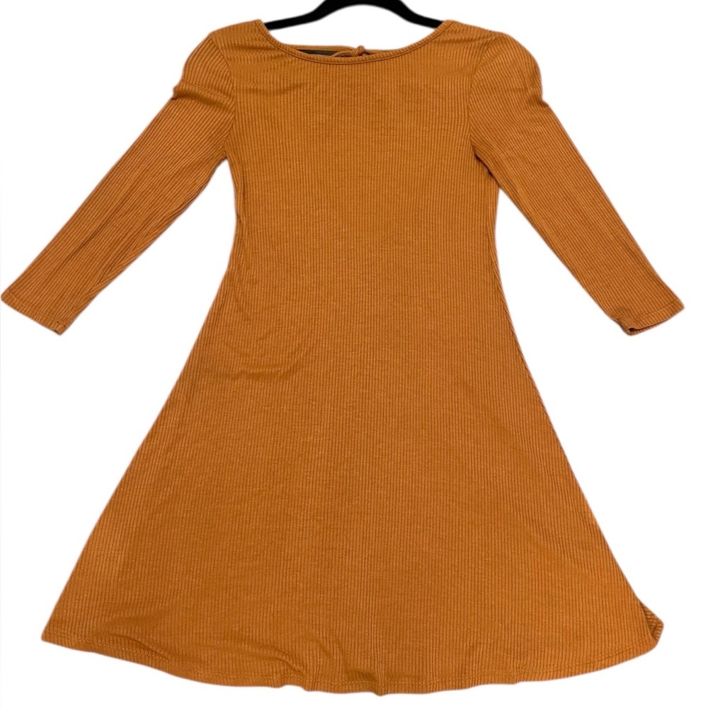 Womens Burnt Orange Open Back A Line Dress in Size Small - Picture 3 of 9